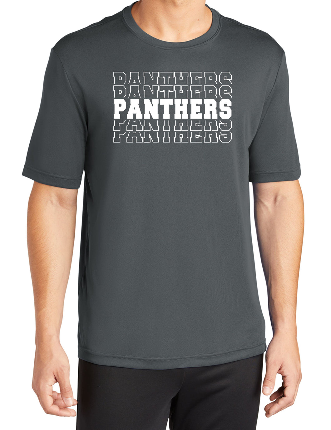 NEW *Unisex Gray PANTHERS Short Sleeved Dry Fit T-Shirt*