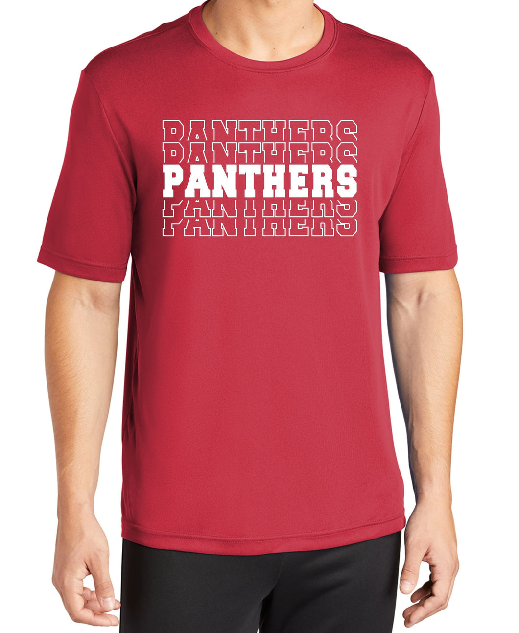 NEW *Unisex Red PANTHERS Short Sleeved Dry Fit T-Shirt*