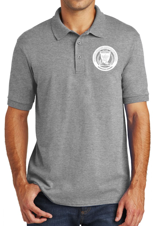 *NEW* Unisex Gray Frank Black Middle Polo Shirt