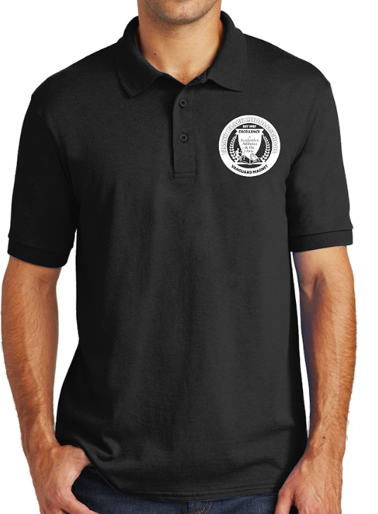 *NEW* Unisex Black Frank Black Middle Polo Shirt